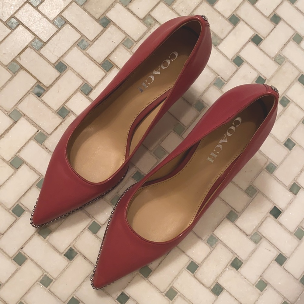Unworn beaded COACH heels. Size 8…